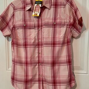 Women’s Pink Plaid Shirt